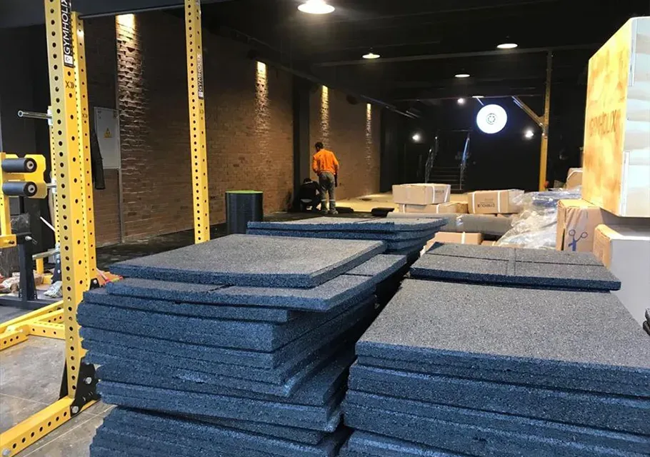 Endüstriyel alan kauçuk zemin kaplama